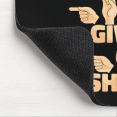 ASL American Sign Language Wordsの与え形状 マウスパッド (コーナー)