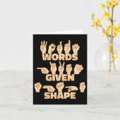 Asl American Sign Language Words 与え Shape カード (黄色い花)