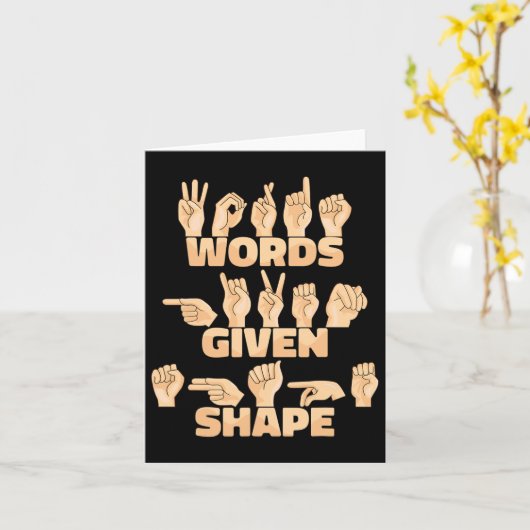 Asl American Sign Language Words 与え Shape カード (黄色い花)