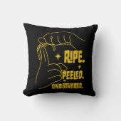 ASL Banana Design - Ripe, Peeled, Unbothered   クッション (正面)