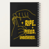 ASL Banana Design - Ripe, Peeled, Unbothered   ノートブック (裏面)