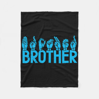 Asl Brother American Sign Language Looer認識度 フリースブランケット