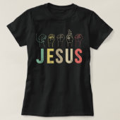 ASL Christian American Sign Language Religious Dea Tシャツ (デザイン正面)