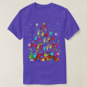 ASL Christmas Tree Xmas Lights ASL Sign Language H Tシャツ (デザイン正面)