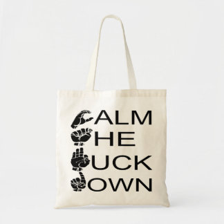 ASL CTFD Calm The F**K Down #USAPatriotGraphics トートバッグ