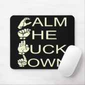 ASL CTFD Calm The F**K Down #USAPatriotGraphics マウスパッド (マウス)