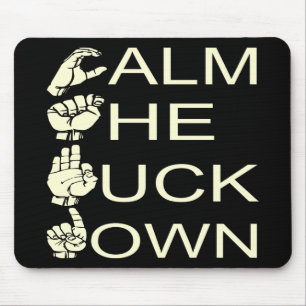 ASL CTFD Calm The F**K Down #USAPatriotGraphics マウスパッド
