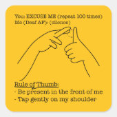 ASL Design - Rule of Thumb スクエアシール (正面)