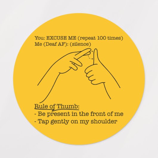 ASL Design - Rule of Thumb ラベル (デザイン2)