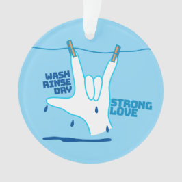 ASL Design - Wash, Rinse, and Dry Love ILY オーナメント