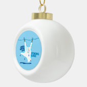 ASL Design - Wash, Rinse, and Dry Love ILY セラミックボールオーナメント (右)