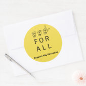 ASL For All - Support ASL Education Stickers ラウンドシール (封筒)