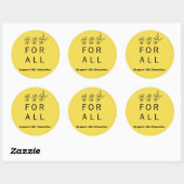 ASL For All - Support ASL Education Stickers ラウンドシール (シート)