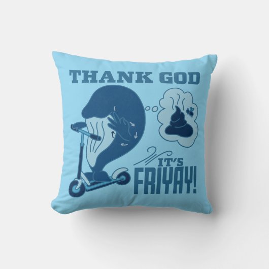 ASL Friday Design - Thank God It’s Friyay!  クッション (正面)