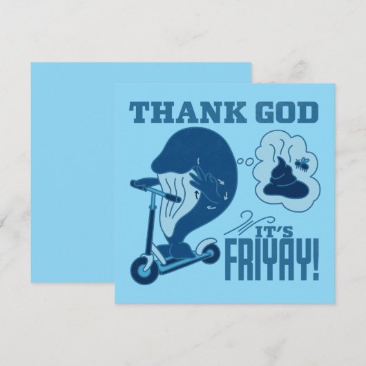 ASL Friday Design - Thank God It’s Friyay!  サンキューカード (正面/裏面)