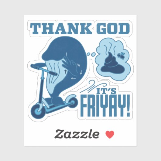 ASL Friday Design - Thank God It’s Friyay!  シール (シート)