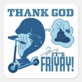 ASL Friday Design - Thank God It’s Friyay!  スクエアシール