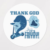 ASL Friday Design - Thank God It’s Friyay!  ラベル (デザイン1)
