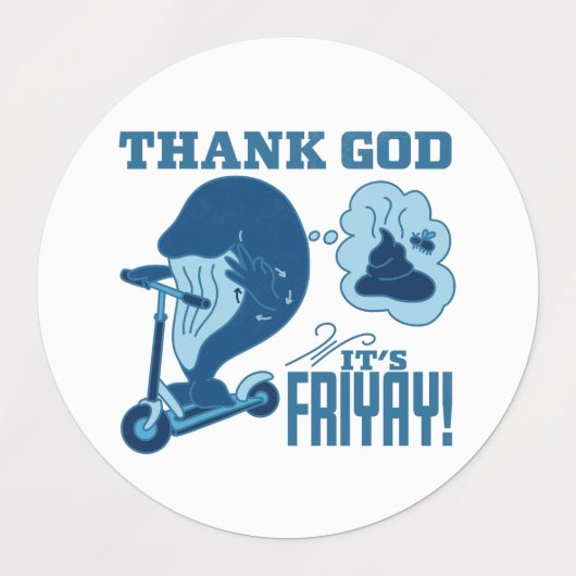 ASL Friday Design - Thank God It’s Friyay! ラベル (デザイン1)