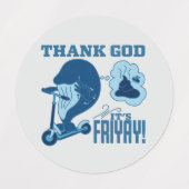 ASL Friday Design - Thank God It’s Friyay!  ラベル (デザイン2)