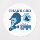 ASL Friday Design - Thank God It’s Friyay!  ラベル (デザイン1)