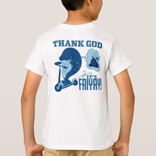 ASL Friday Design - Thank God It’s Friyay!  Tシャツ (裏面)