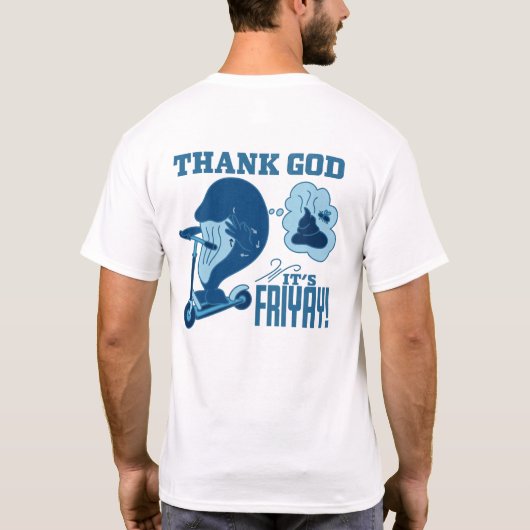 ASL Friday Design - Thank God It’s Friyay!  Tシャツ (裏面)