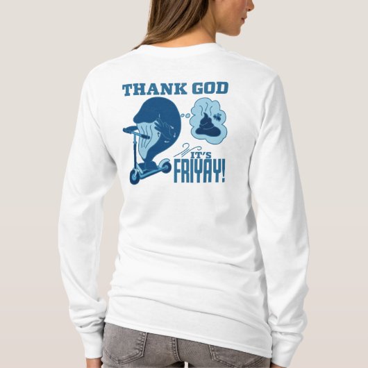 ASL Friday Design - Thank God It’s Friyay!  Tシャツ (裏面)