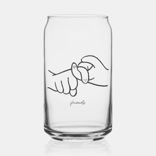 ASL Friends Can Glass – すべてのsipでつながり ガラス缶 (正面)