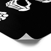 Asl Halloween Skeleton Hand American Sign Language ポスター (角)