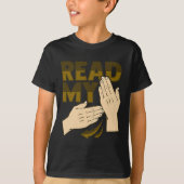 Asl Hand Gesture Deaf Hearing Loss Awareness 12  Tシャツ (正面)