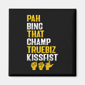 Asl Hand Gesture Deaf Hearing Loss Awareness 8 マグネット (正面)