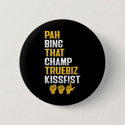 Asl Hand Gesture Deaf Hearing Loss Awareness 8  缶バッジ (正面)