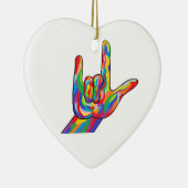 ASL I愛はっきりしたな色 セラミックオーナメント (右)