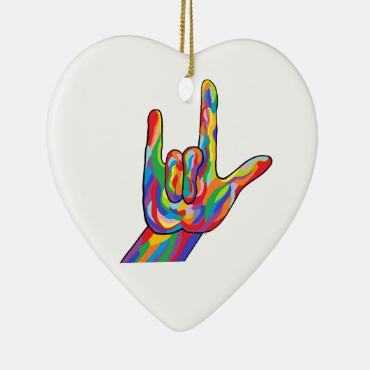 ASL I愛はっきりしたな色 セラミックオーナメント (右)