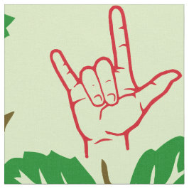 ASL I愛パターン（の模様が）あるな生地がによって開花します ファブリック