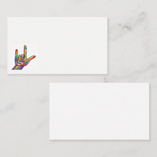 ASL I愛名刺 名刺 (正面/裏面)