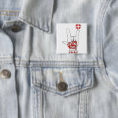 ASL I愛手話-手のハートのナース 缶バッジ (インサイチュ)