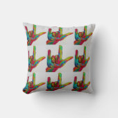 ASL I愛、私は、私愛します枕愛します クッション (正面)