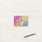 ASL I LOVE YOUハート ポストイット (デスク上)