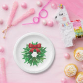 ASL "I Love You" Christmas wreath ペーパープレート (パーティー)