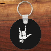 Asl I Love You Gift American Sign Language Tee Pre キーホルダー (正面)