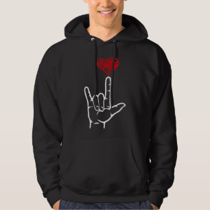 ASL I Love You Hand American Sign Language パーカ