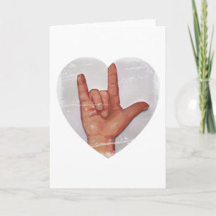 ASL "I LOVE YOU" HEART SHAPE #2 カード