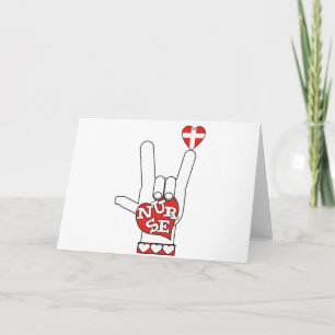 ASL I Love You Sign Language - HANDハートナース カード
