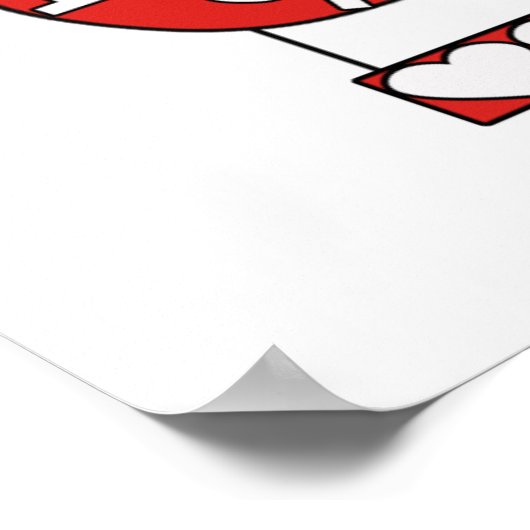 ASL I Love You Sign Language - HANDハートナース ポスター (角)