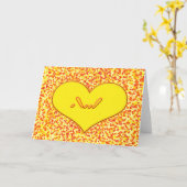 ASL-I Love You with ハート by Shirley Taylor カード (黄色い花)