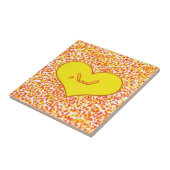 ASL-I Love You with ハート by Shirley Taylor タイル (側面)