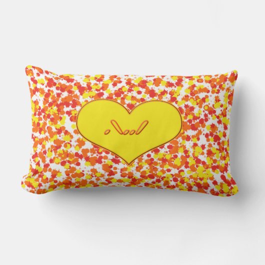 ASL-I Love You with ハート by Shirley Taylor ランバークッション (正面)