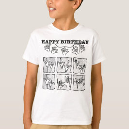 ASL ILY オブセッション - お誕生日おめでとう! Tシャツ